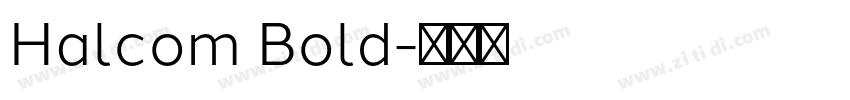 Halcom Bold字体转换